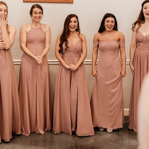 Azazie Gracie in Vintage Mauve - Picture 4 of 8